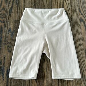 Joah Brown Buttery Soft Biker Shorts Sand / Stone / Off white